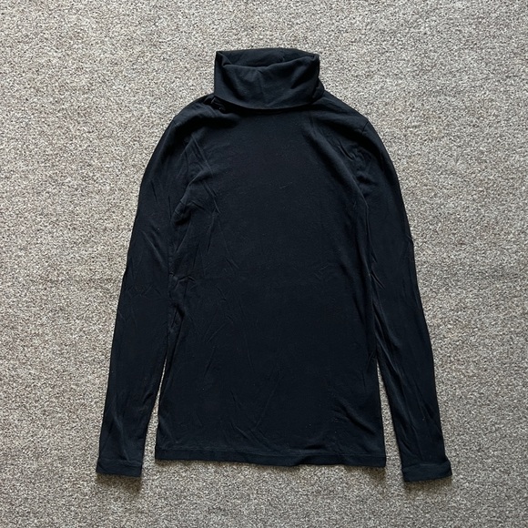 J. Crew Tops - J Crew Black Turtleneck Long Sleeve Shirt Top Women’s XXS Base Layer 100% Cotton